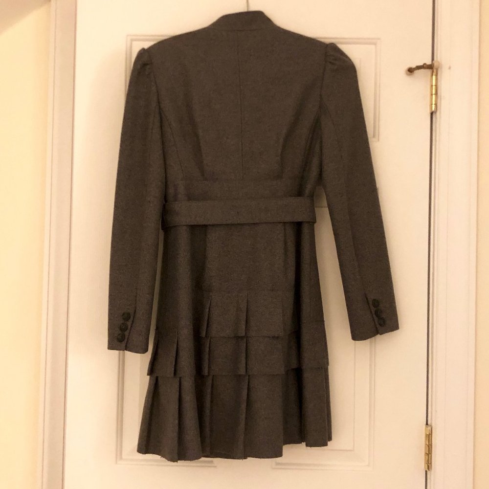 NWOT Juicy Couture Gray Wool Coat w/ Rear Pleats
